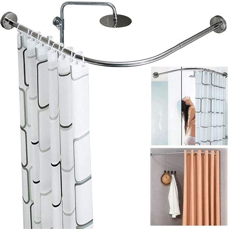 amazon shower curtain rail|extendable shower rails for bathrooms.